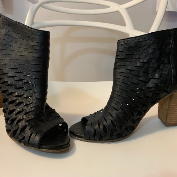 Dune London Peep Toe Ankle Boot (Laser Cut) - Picture 2 of 5